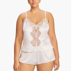 Savage x Fenty Lace Cami Button Front White XL Lingerie Sleepwear
